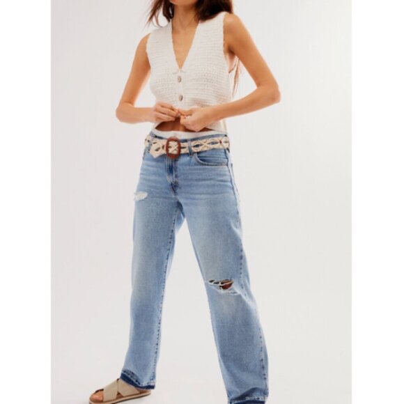 Free People White Sleeveless Cardigan – Size L – NWT - Picture 3 of 8